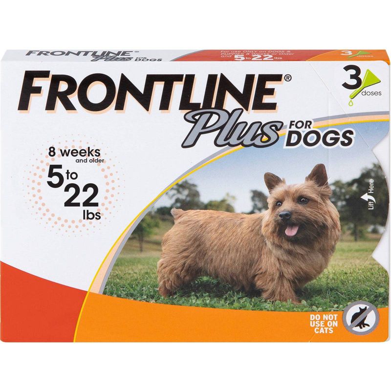 Frontline Plus Flea and Tick Treatment for Dogs - 3 doses, 1 of 9