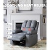 360° Swivel Recliner Chair with Heat & Massage, Oversized Rocking Chair for Adults, Manual Recliner w/Cup Holder, for Living Room Bedroom Nursery - 4 of 4