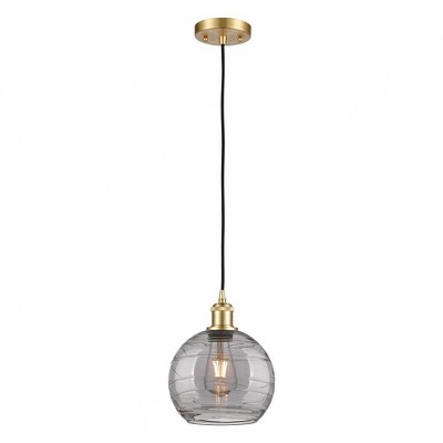 Ballston - 1 Light Athens Deco Swirl Mini Pendant In IndustrialStyle-10 Inches Tall and 8 Inches Wide