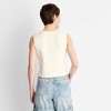 Women's Sleeveless Tie-Front Bow Sweater - Future Collective - 2 of 3