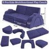 Nasitip 11pcs Modular Kids Play Couch,Sectional Sofa Floor Toddler Couch, Convertible Foam Floor Sofa,Purple/Blue - 3 of 4