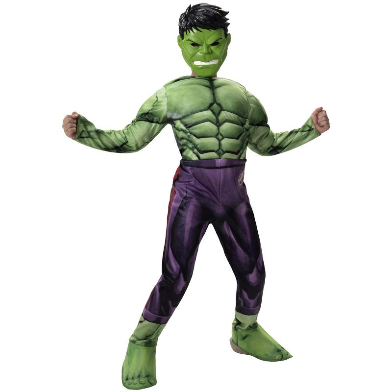 HalloweenCostumes.com Hulk Child Qualux Costume., 1 of 4