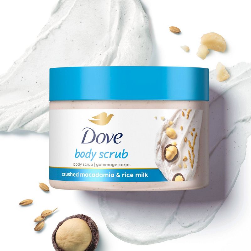 Dove Crushed Macadamia &#38; Rice Milk Exfoliating Body Scrub - 10.5 oz, 6 of 22