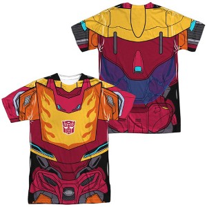 Popfunk Transformers Hot Rod Front-Back Print Adult Sublimated Costume T-Shirt - 1 of 4