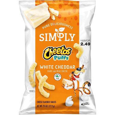 Cheetos Simply White Cheddar Cheese Puffs - 2.75oz