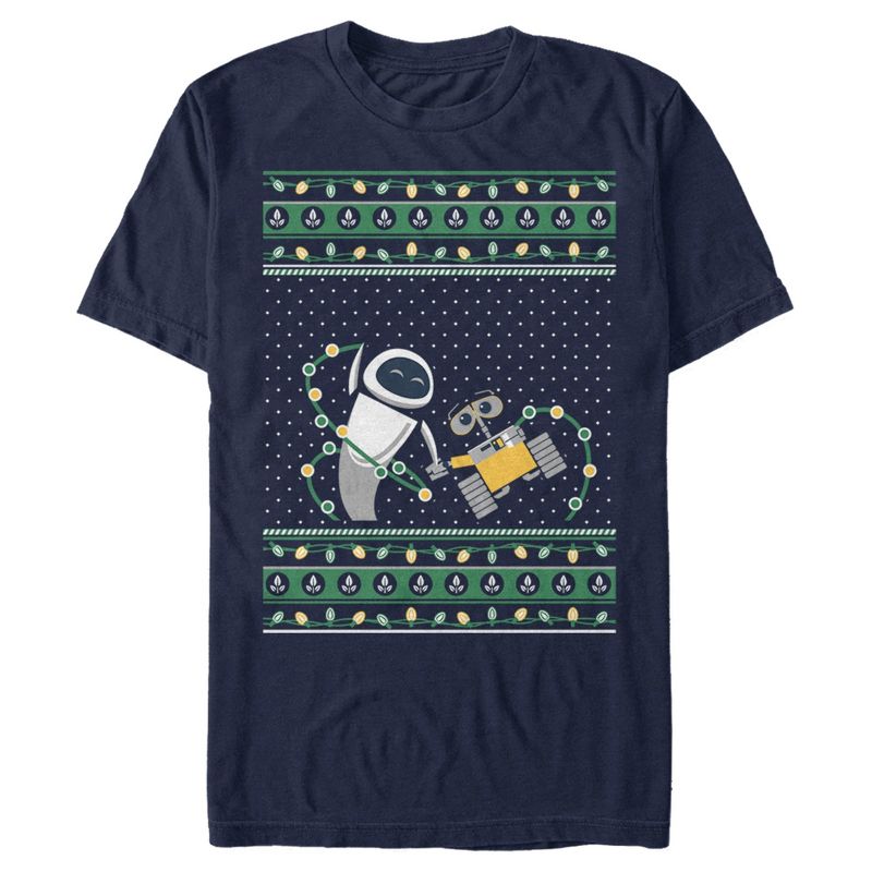 Men's Wall-E Eve Ugly Sweater T-Shirt, 1 of 6