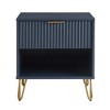 GDFStudio Dumbo Modern Fluted Nightstand with 1 Drawer and 1 Open Shelf - 2 of 4