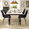 CENGHU Velvet Dining Chairs Set of 2, Modern Dining Room Chairs with Metal Legs, Upholstered Dining Chair for Kitchen, Living, Dining Room - 3 of 4