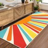 Boho Rugs Washable Kids Rug Non Slip Nursery Rug Low Pile Floor Mat Soft & Non-Shedding Sunshine Carpet Colorful Rainbow Printed Indoor Rugs - 3 of 4