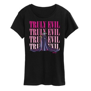 Women's - Disney Villains - Truly Evil Maleficent Short Sleeve Graphic T-Shirt - 1 of 4