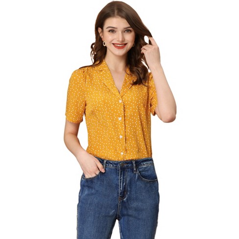 Yellow blouse target cheap