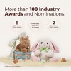 Bearington Lil' Mopsy The Stuffed Bunny Plush, 12 Inches Gray & Pink Easter Bunny with Soft Fur, Great Baby Gifts - 3 of 4