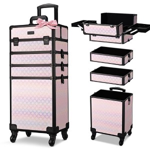 Byootique 4in1 Rolling Makeup Train Case Cosmetic Organizer - 1 of 4