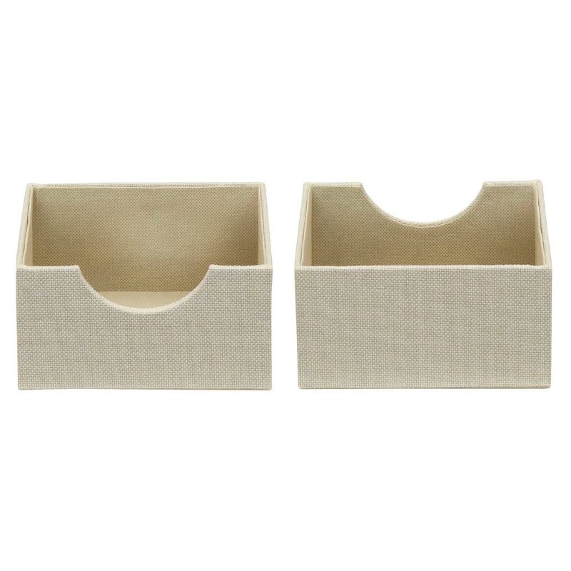 Household Essentials Set of 2 Square Drawer Trays Cream, 6 of 10