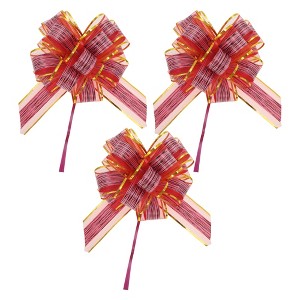 Unique Bargains Pull Bows for Gift Wrapping Weddings Birthdays Christmas 47.28"x1.9" 3 Pcs - 1 of 4