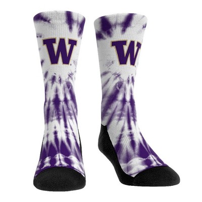 NCAA Washington Huskies Adult Tie Dye Socks - L/XL