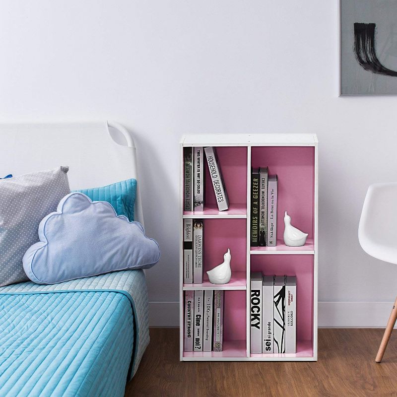 31" 5 Cube Decorative Bookshelf-Furinno Luder Reversible Open Shelf, 2 of 10