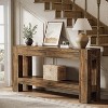 Lantine 63" Wooden Console Table with 2 Drawers, Farmhouse Entryway Table with Storage Shelf, Sofa Table for Living Room, Hallway - 2 of 4