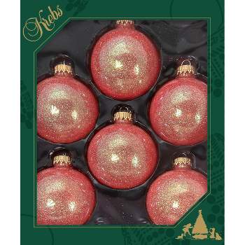 Christmas by Krebs - 67mm / 2.625 Designer Glass Baubles [8 Pieces] - Velvet Garnet Red