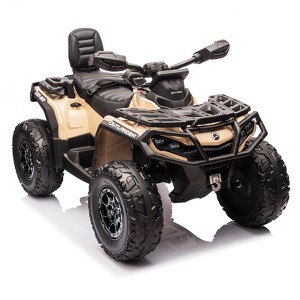 2 Seater Ride On ATV for Kids, 24V Ride On Toy Car with Leather Seat, EVE Wheels, LED Lights, 2WD/4WD Power - 1 of 4