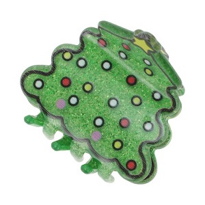 Unique Bargains Christmas Tree Hair Clips for Christmas 1.77"x1.57"x1.89" Green 1 Pc - 1 of 4
