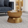 XINGHANZHENXUAN Metal Coffee Table, Round Hourglass Accent Table, No Assembly Required, Modern Minimalist Living Room Furniture - 3 of 4