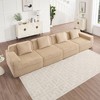 VASIP Modular Boneless Cloud Sofa 4-Seater with Deep Seat Sectional Couch and  Pillows,Corduroy Fabric for Large Living Room,Pink - 3 of 4
