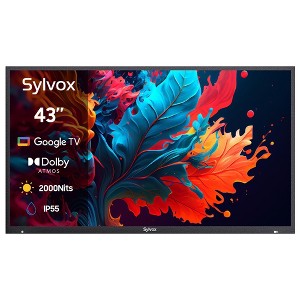 SYLVOX Outdoor TV, 43" Smart QLED TV with Google System, Dolby Atmos, IP55 Waterproof, 4K 2000 Nits Weatherproof TV for Full Sun (Pool Pro QLED 2.0) - 1 of 4