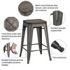 Yaheetech 24 inches Height Backless Stackable Metal Counter Bar Stool, Set of 4 - 4 of 4