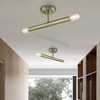 Livex Lighting Copenhagen 2 - Light Semi-Flush Mount in  Antique Brass - 4 of 4