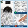 Christmas Round Rug Machine Washable Rugs for Living Room Snowflake Cilcle Rug Non Slip Bedroom Rugs Stain Resistant Carpet for Dining Room Nursery - 4 of 4
