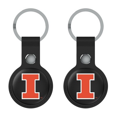 Keyscaper NCAA Big Ten Universities Insignia Black Airtag Holder 2-Pack