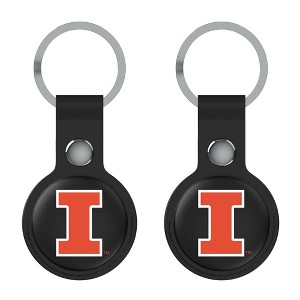 Keyscaper NCAA Big Ten Universities Insignia Black Airtag Holder 2-Pack - 1 of 4