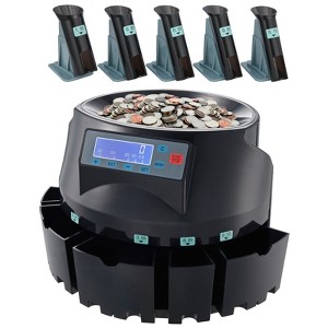 VEVOR USD Coin Counter & Coin Sorters with LCD Display, Coin Sorter Machine for USD Coin 1￠ 5￠ 10￠ 25￠ $1, Sorts up to 300 Coins/min, Change Counter - 1 of 4