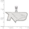 Black Bow Jewelry 10k White Gold North Dakota Fighting Hawks NCAA Medium Pendant - 2 of 3