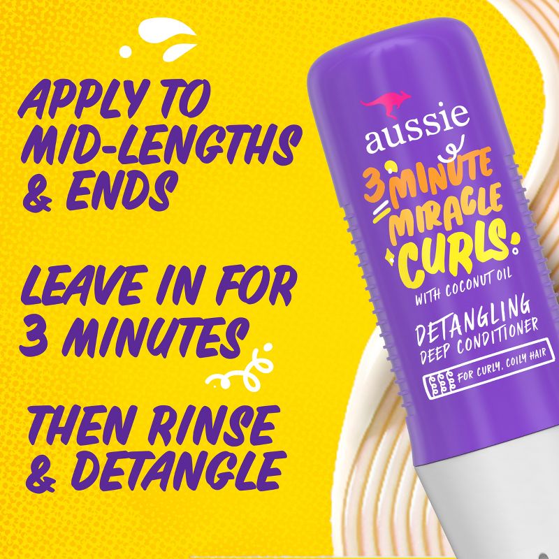 Aussie 3 Minutes Miracle Curls Detangling Deep Conditioner - 8 fl oz, 6 of 17