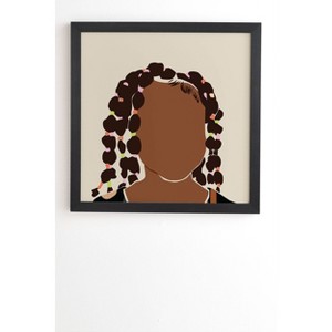 12" x 12" Domonique Brown Black Girl Magic No. 1 Framed Wall Art Black - Deny Designs - 1 of 4