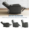 Manual Reclinder, 360¡ã Swivel Rocking Glider Reclinder Chair, Soft Faux Leather Upholstered Sofa Chair with Ergonomic Backrest for Adults - 4 of 4