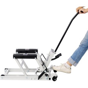 Hydraulic Motorcycle Lift Jack,1500 LBS Capacity ATV Scissor Jack Lift Jack with 4 Wheels and Tie Down, Hydraulic Foot-Operated Hoist for Motorcycle - 1 of 4
