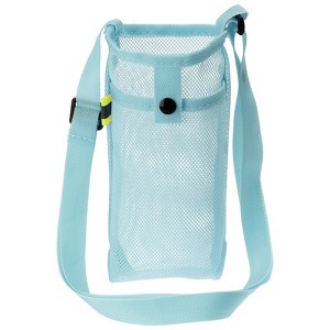 Unique Bargains Mesh Portable Adjustable Strap Water Bottle Bag for Sports - 1 of 4
