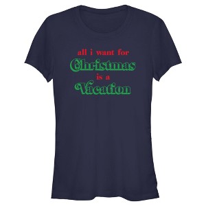 Juniors Womens Lost Gods All I Want for Christmas Is a Vacation T-Shirt - 1 of 4