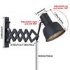 1-Light Black Plug in Swing Arm Wall Lamp - 4 of 4