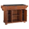 Crosley Alexandria Black Granite Top Kitchen Island - Wood & Cherry: Hardwood Frame, Towel Bar, 6 Shelves, 2 Drawers - 2 of 4