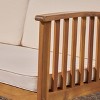 Carolina Acacia Wood Patio Sofa Teak - Christopher Knight Home: Weather-Resistant Outdoor Couch with Cushions - 4 of 4