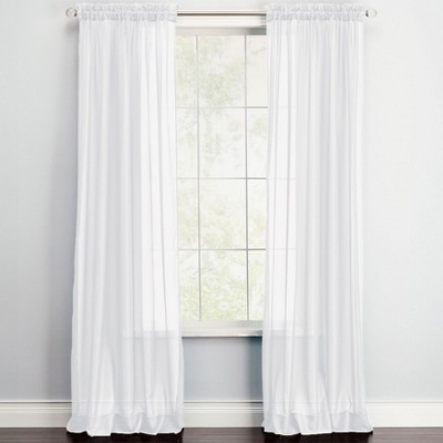 BrylaneHome BH Studio Sheer Voile Rod-Pocket Panel Pair