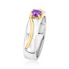 Ross-Simons 0.20 Carat Amethyst Ring in Sterling Silver and 18kt Gold Over Sterling - 3 of 4