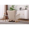 NicBex Modern Baby Small Velvet Accent Chairs for Living Room,Upholstered Arm Rocking Chair Nursery Chair with High Back - 4 of 4