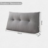 Bekrvio Multiple Sizes Headboard Pillow Wedge Reading Support Backrest Cushion with Pocket & Removable Cover for Bed Sofa Daybed - 3 of 4