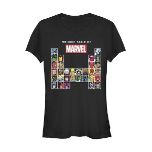 Juniors Womens Marvel Periodic Table of Heroes T-Shirt - 1 of 3