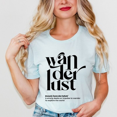 Simply Sage Market Wanderlust Definition Short Sleeve Tee - XS - Ice Blue